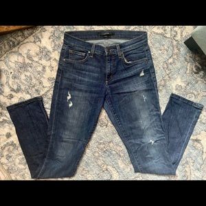 JOE’s slim fit slightly distressed mid-rise jeans